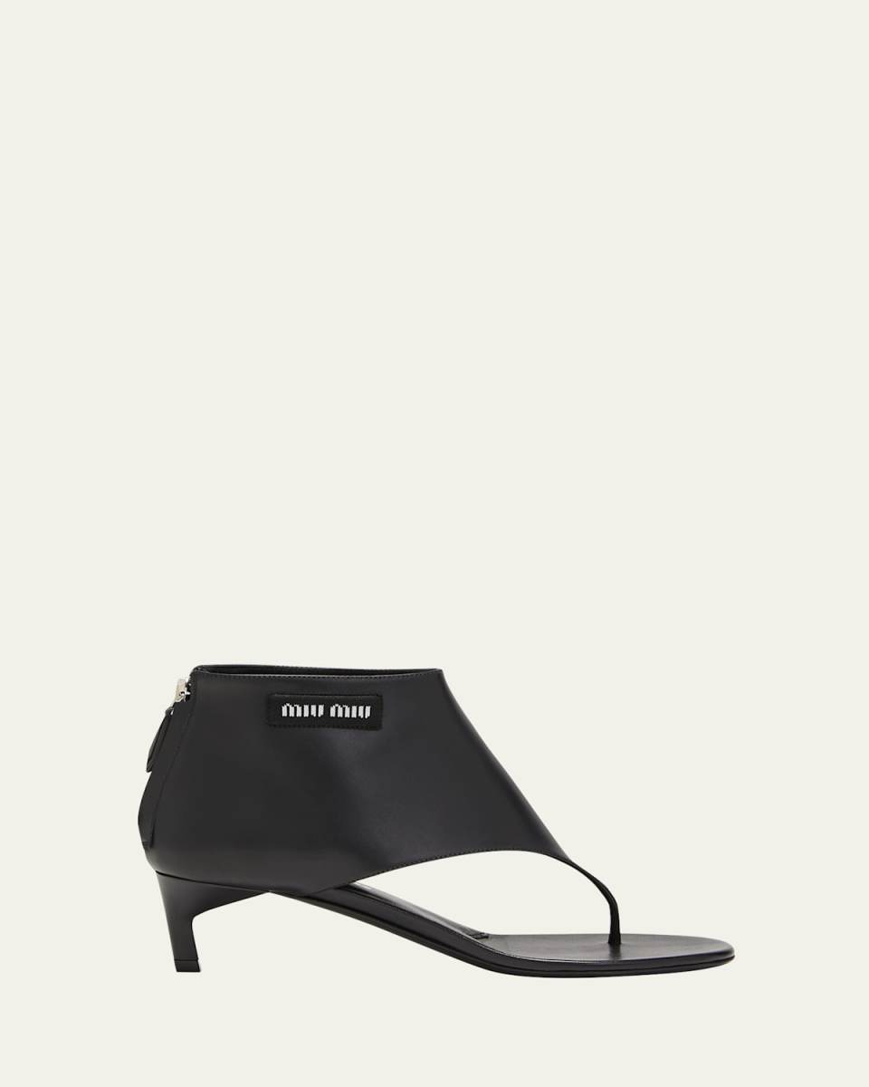Calfskin Thong Sandal Booties